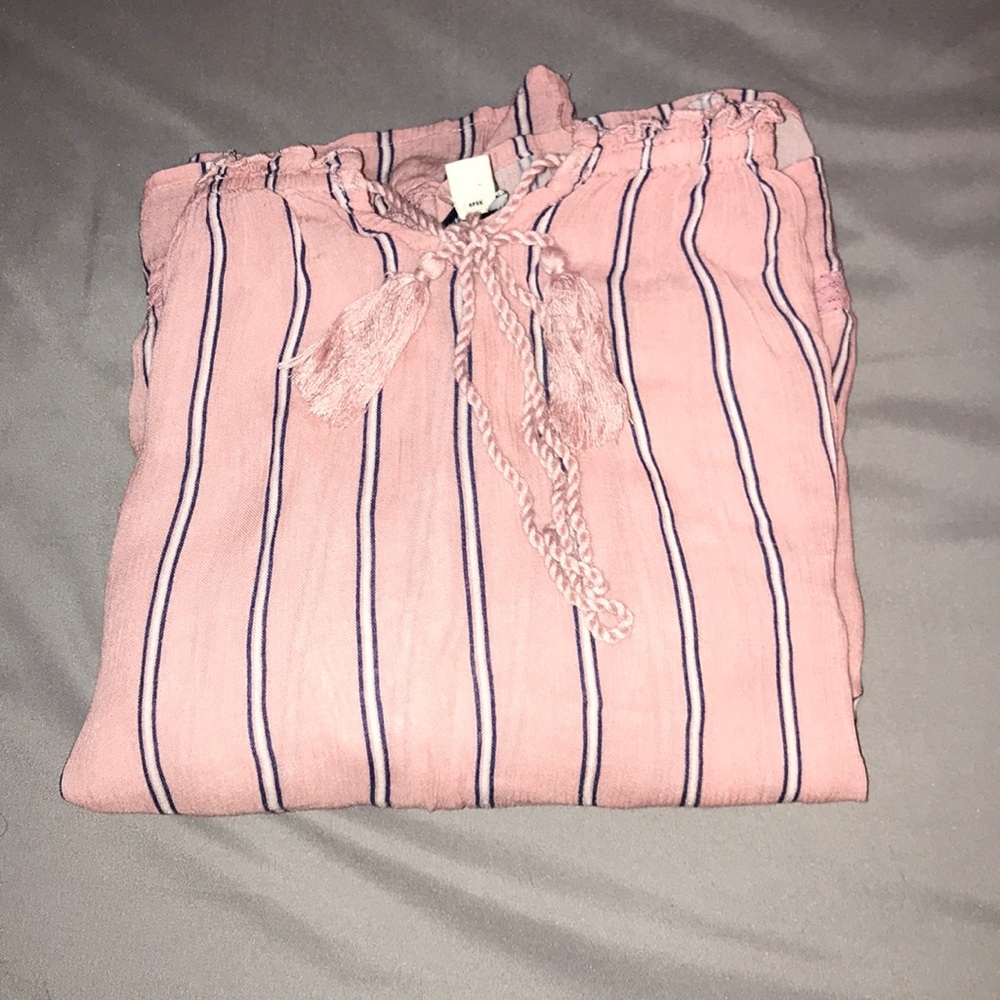 striped off the shoulder top
